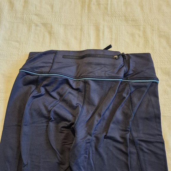 Patagonia women's size Small blue ankle leggings back zippered pocket VGUC - Picture 4 of 8
